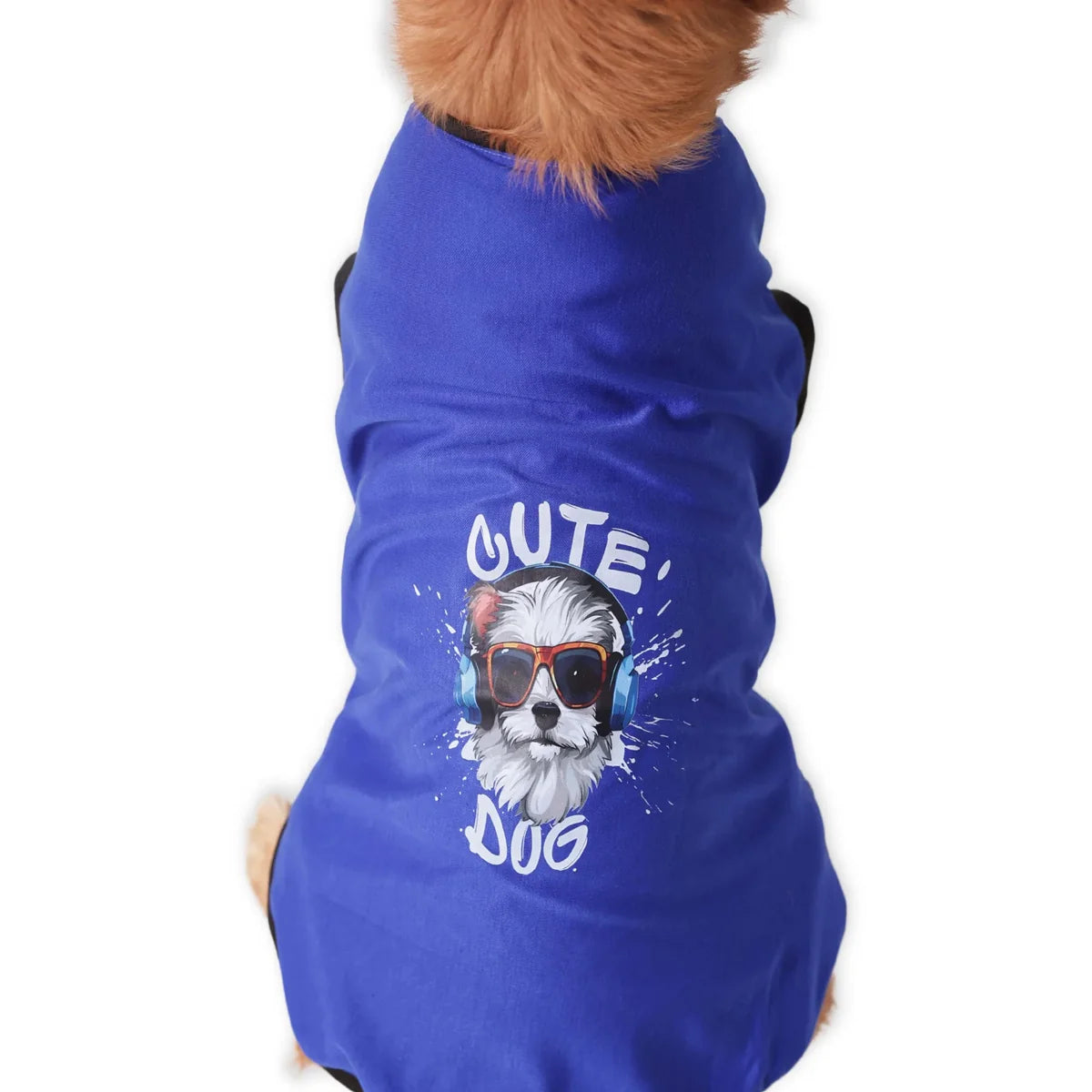 Cute Dog Graphic Tee - Blue