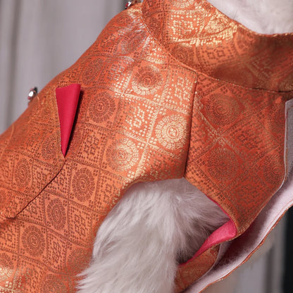Marigold Brocade Kurta